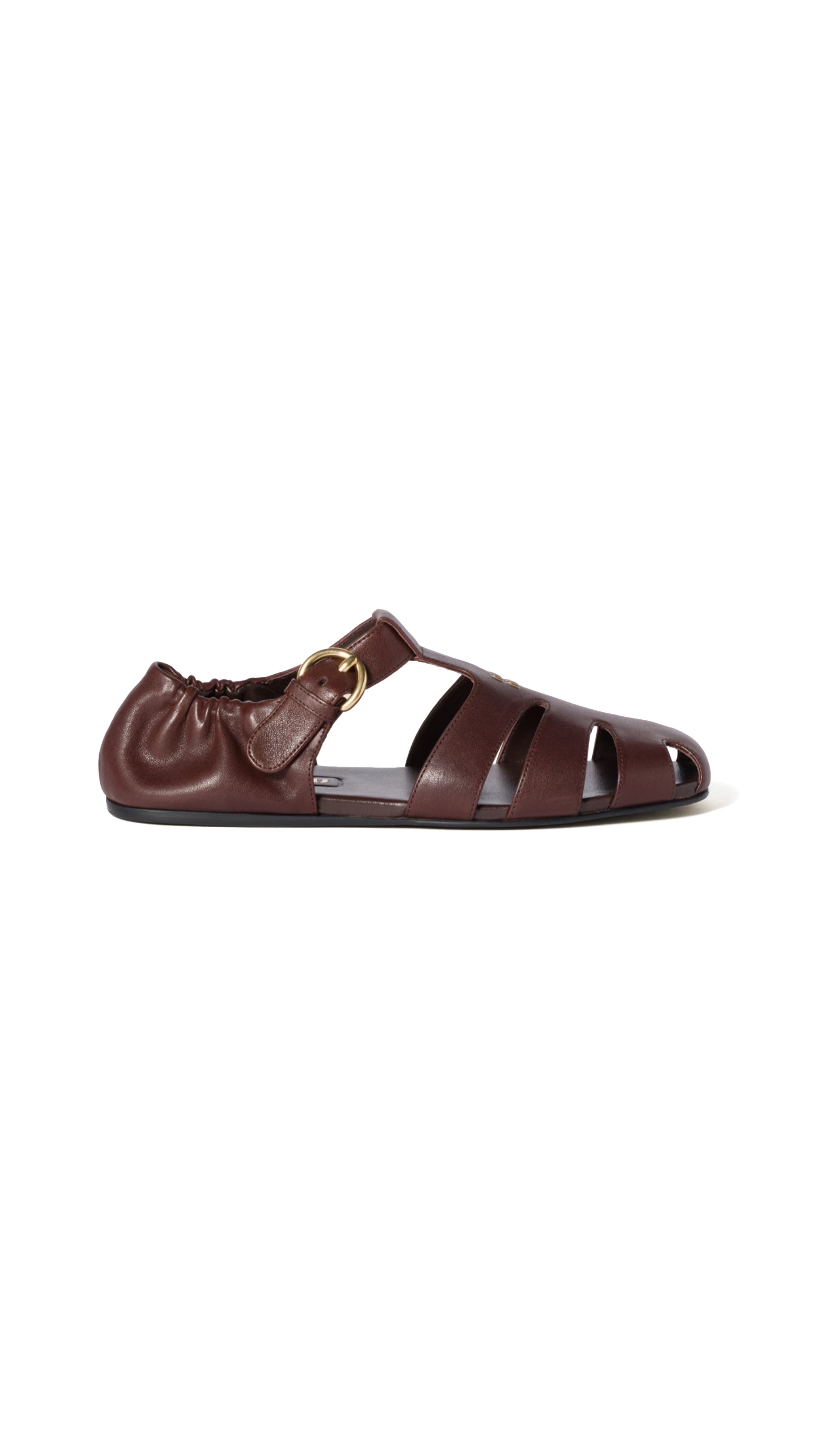 Ruches Nappa Leather Fisherman's Sandals - Briarwood