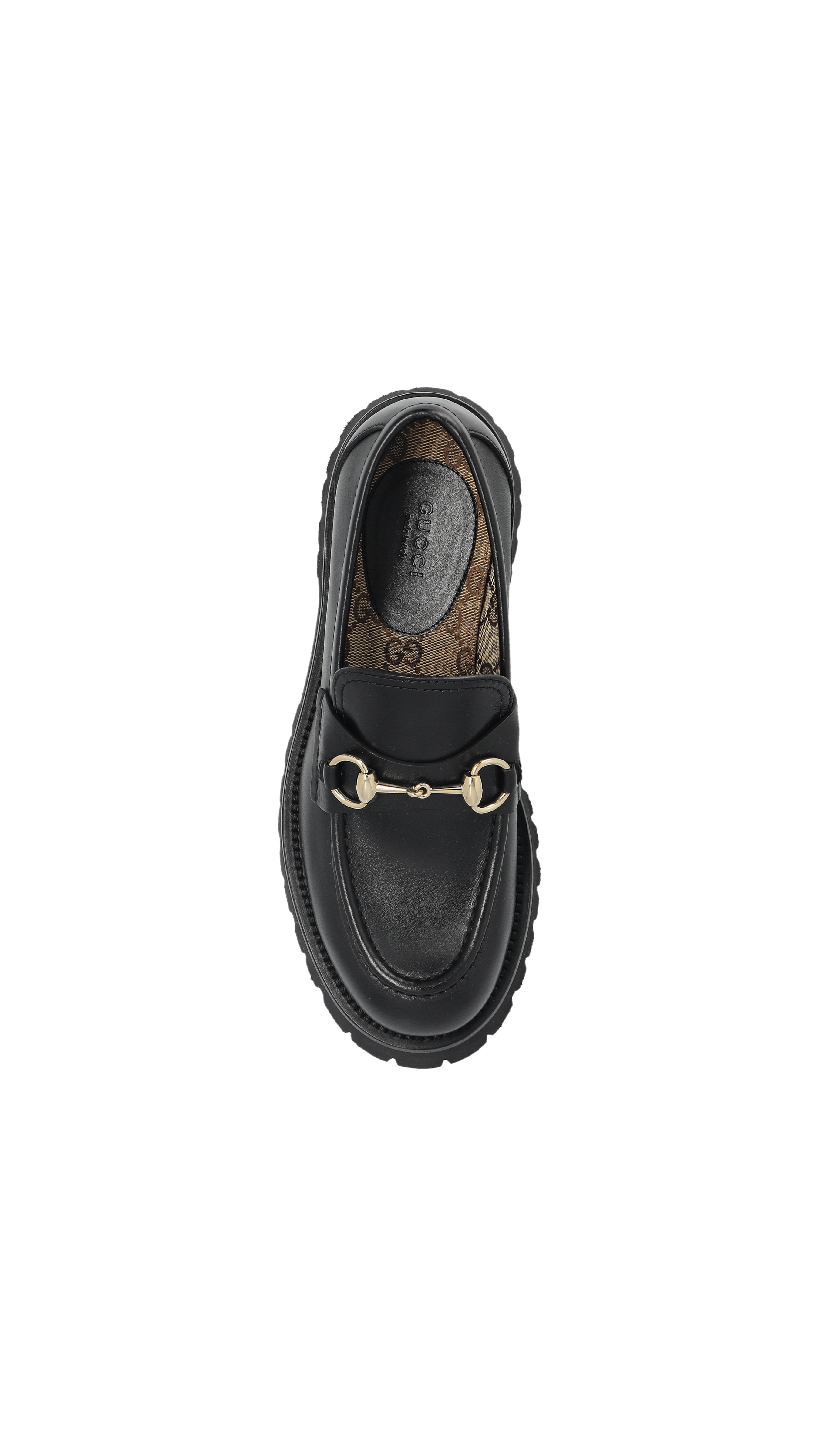 Lug Sole Loafer with Horsebit - Black