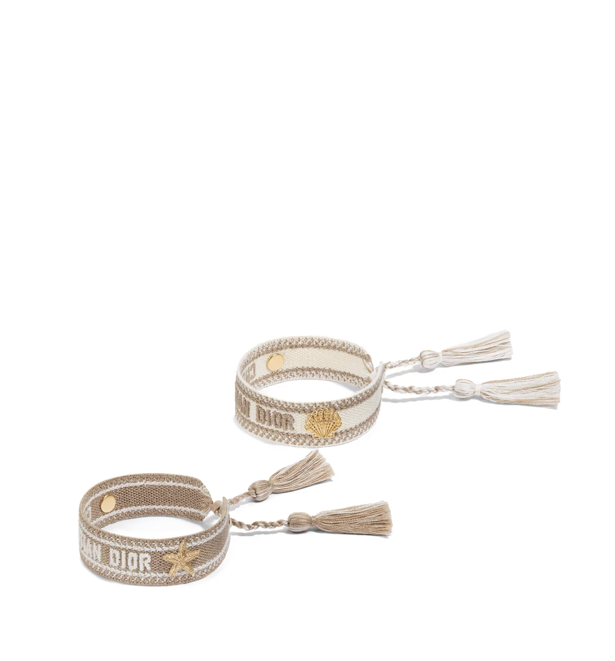 Christian Dior Bracelet Set with Metal Details
