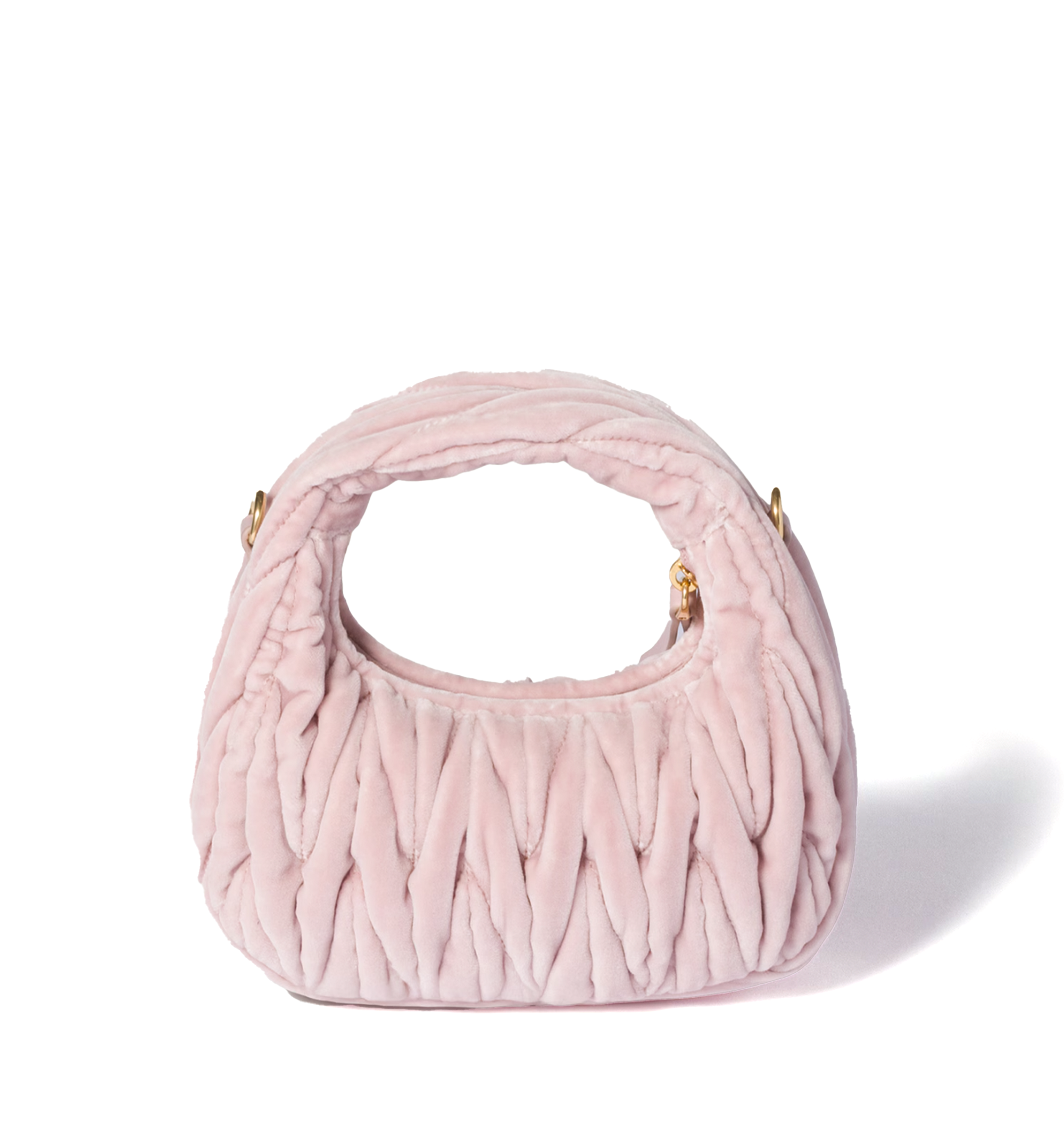 Wander matelassé velvet mini-bag