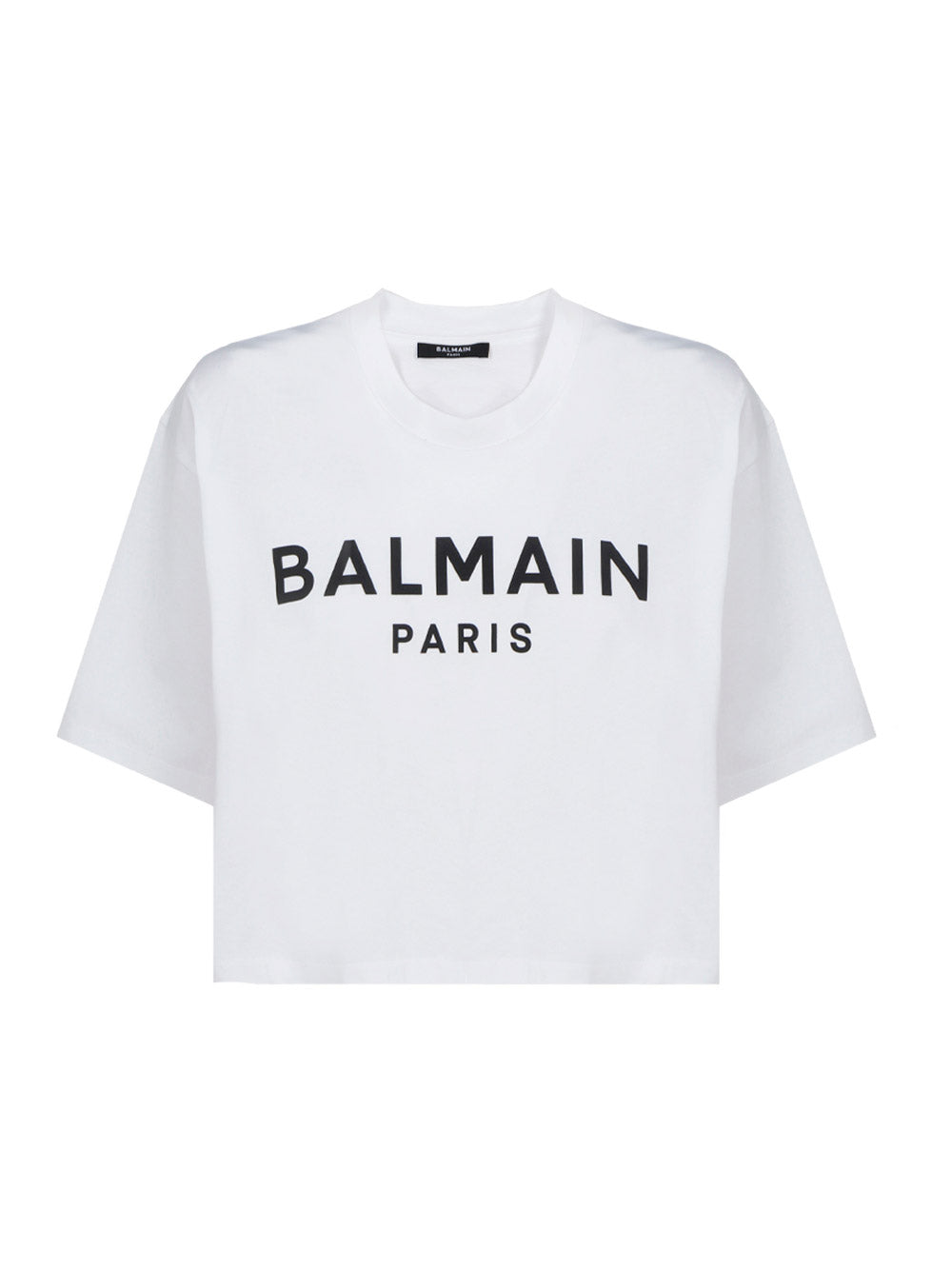 Logo Print Cropped T-Shirt - White