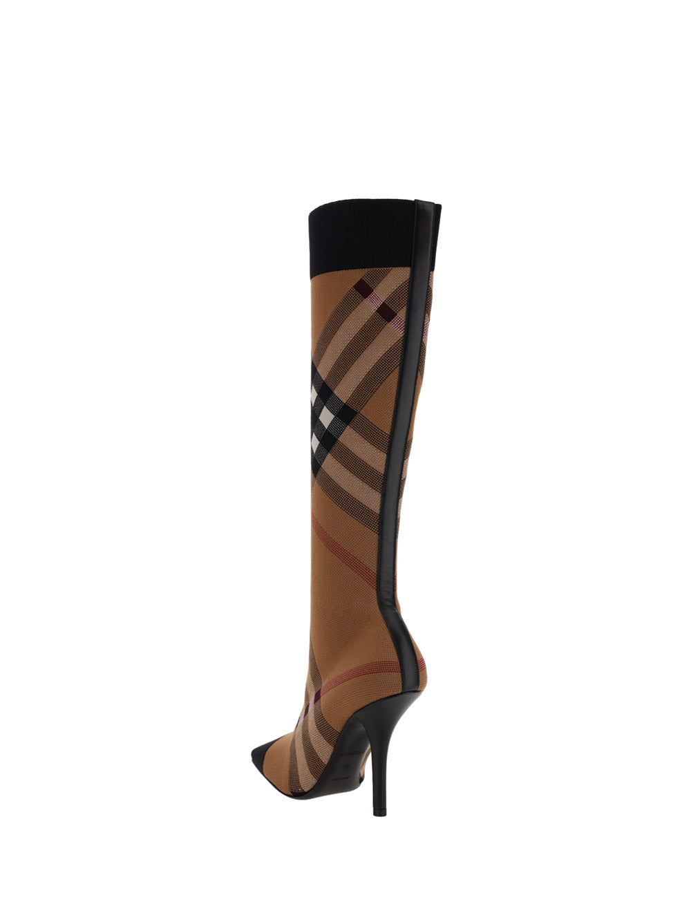 Knitted Check Sock Boots