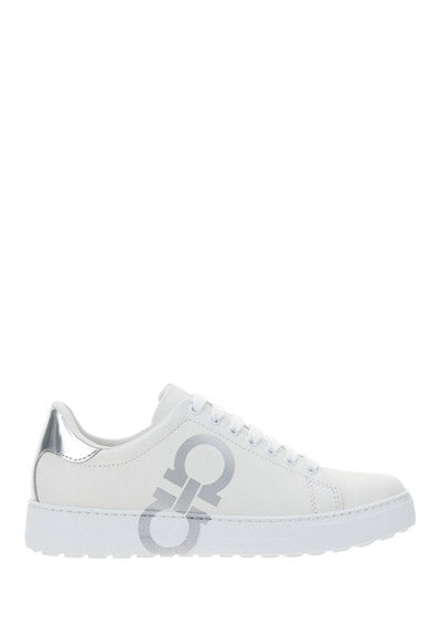 Gancini Sneaker - White / Silver
