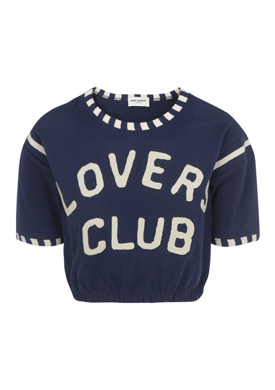 "Lover's Club " T-Shirt - Marine / Natural