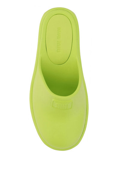 Rubber Mules - Lime Green
