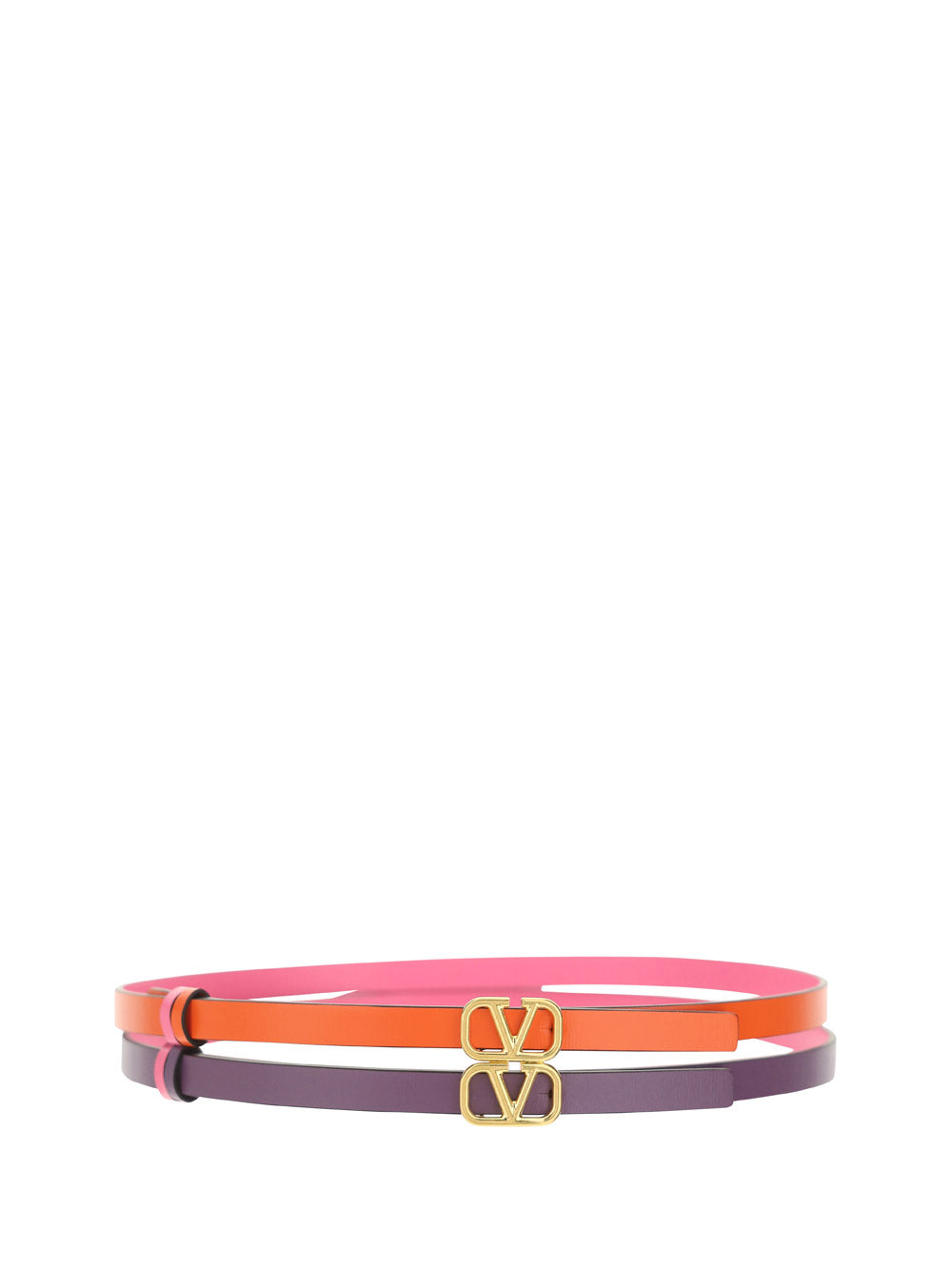VLogo Signature Double Wrap Belt - Orange / Purple