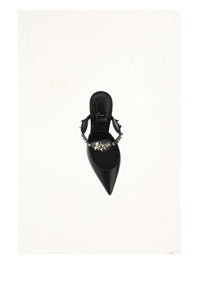 Miss Goldora Embellished Leather Mules