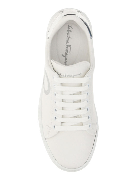 Gancini Sneaker - White / Silver