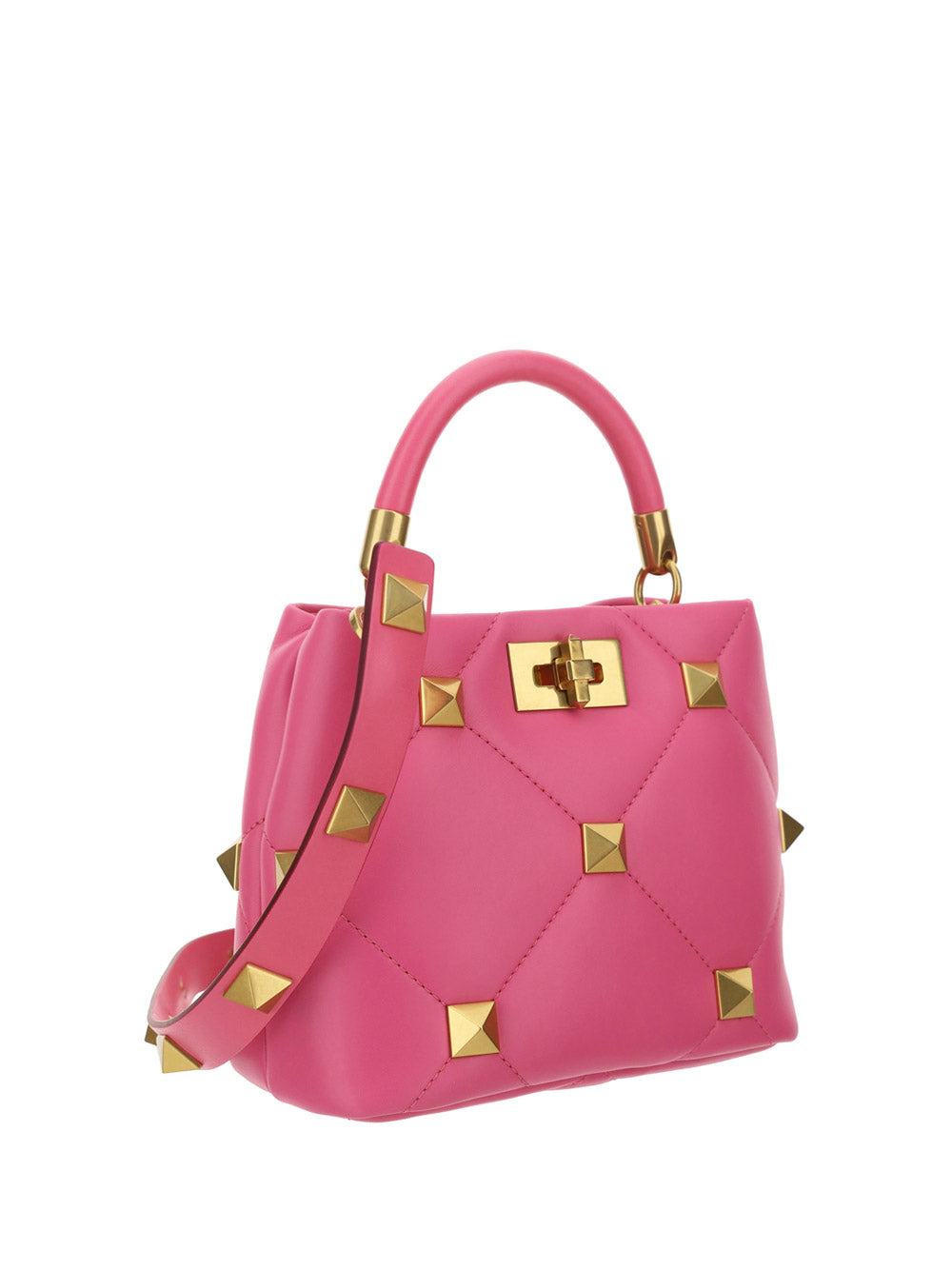 Small Roman Stud The Handle Bag - Pink