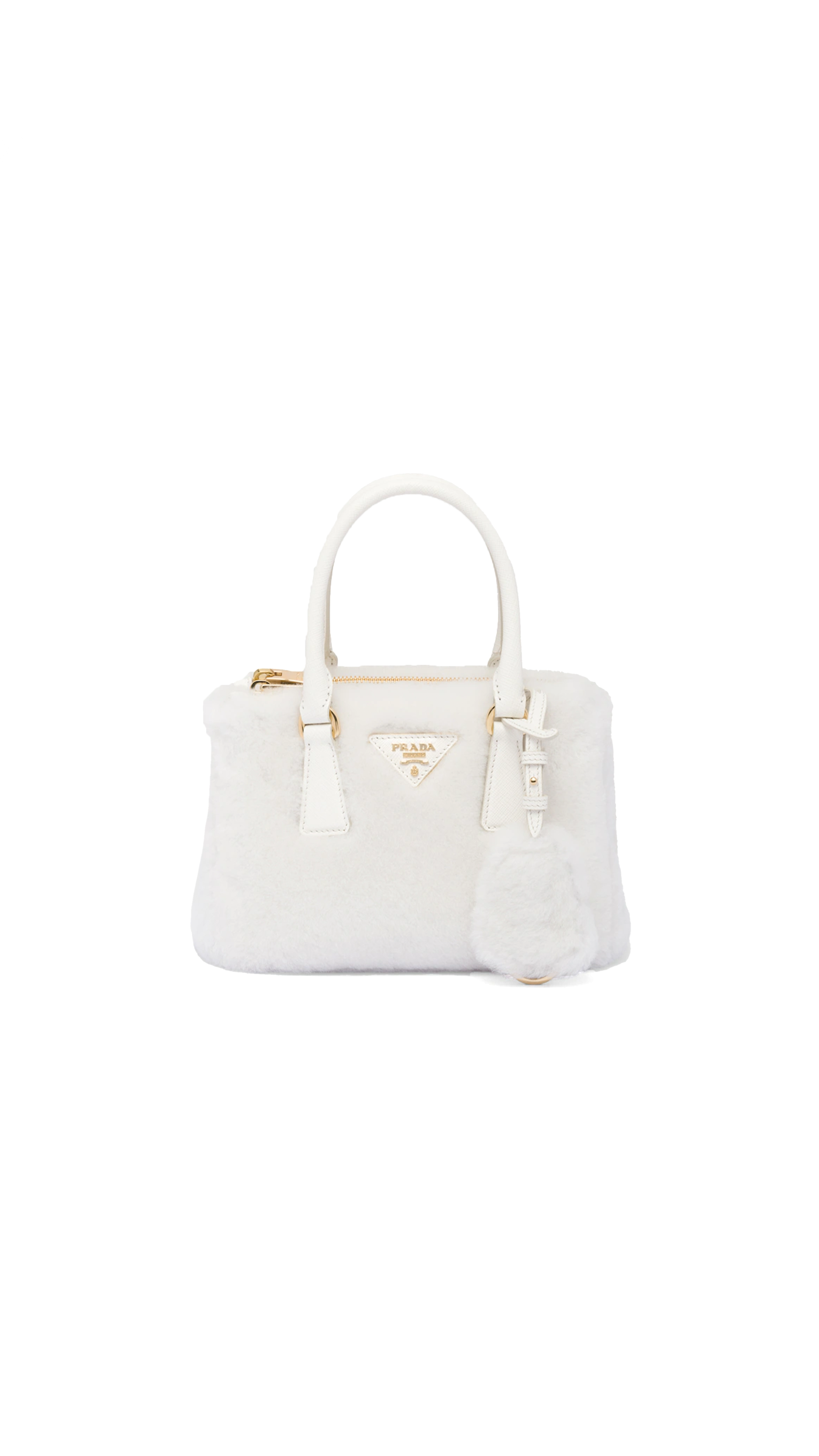 Mini white prada online bag