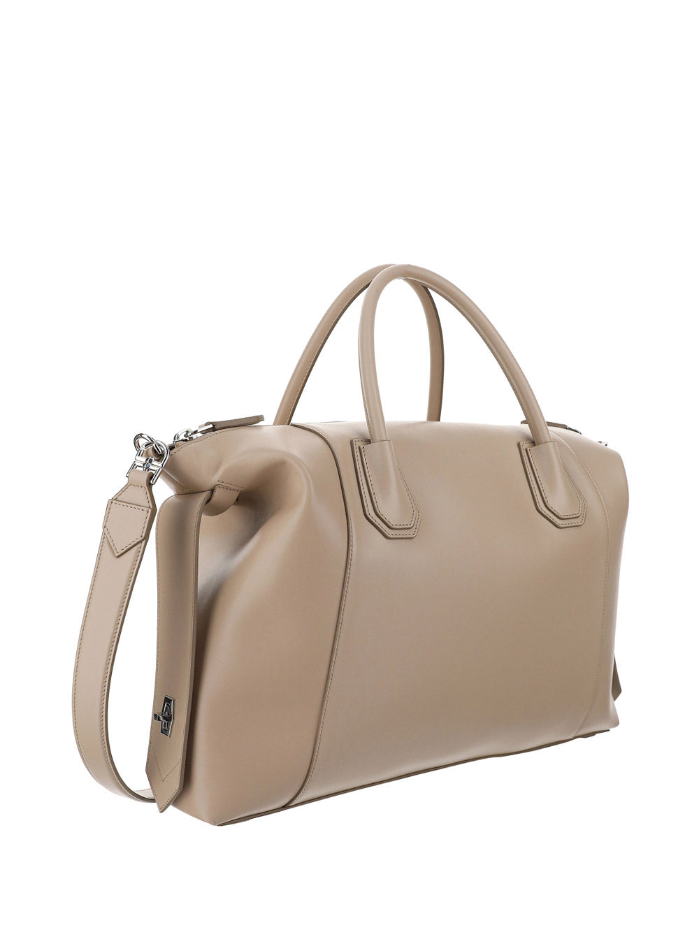 Medium antigona soft bag in smooth leather - Beige