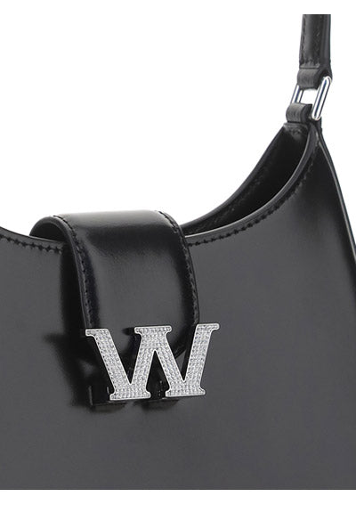 W Legacy Small Hobo In Leather - Black