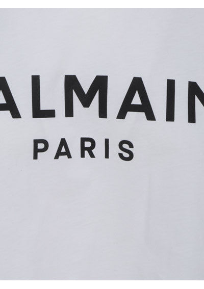 Logo Print Cropped T-Shirt - White