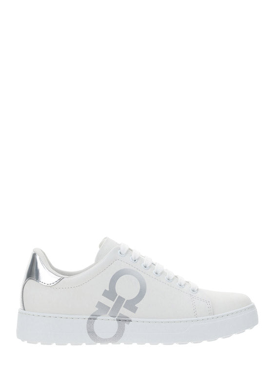 Gancini Sneaker - White / Silver