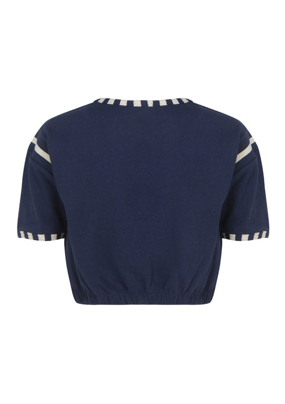 "Lover's Club " T-Shirt - Marine / Natural
