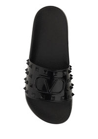 Rubber Summer Vlogo Signature Slide Sandal - Black