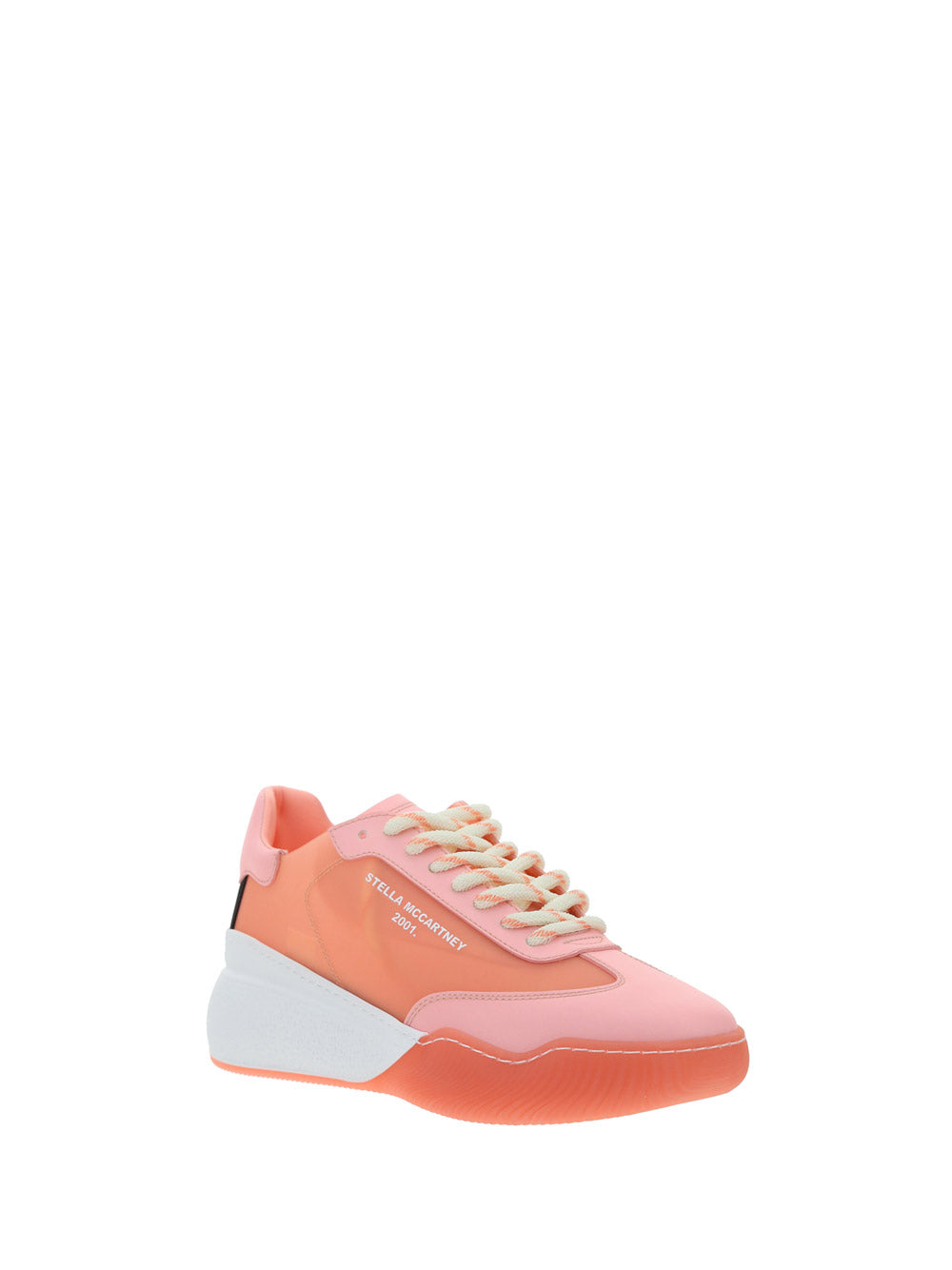 Loop Lace-Up Sneakers - Peach