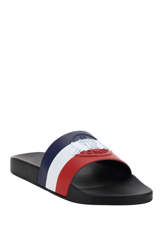 Basile Slide Sandals- Navy