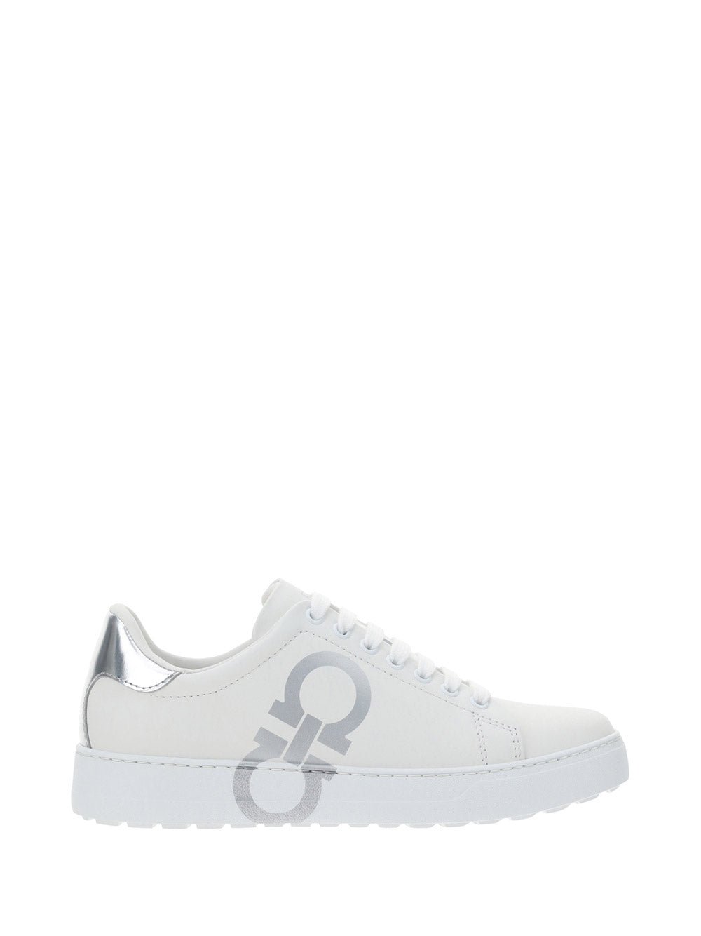 Gancini Sneaker - White / Silver