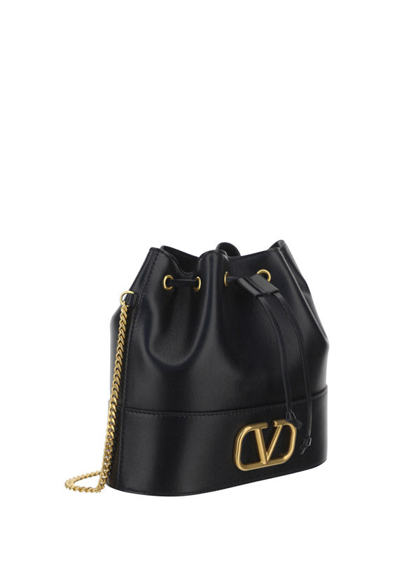 VLogo Small Bucket Bag - Black