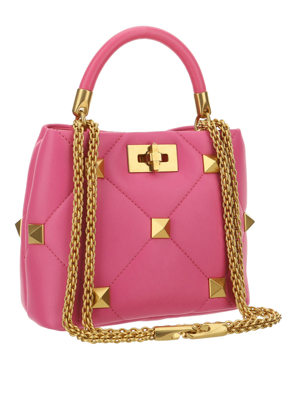 Small Roman Stud The Handle Bag - Pink