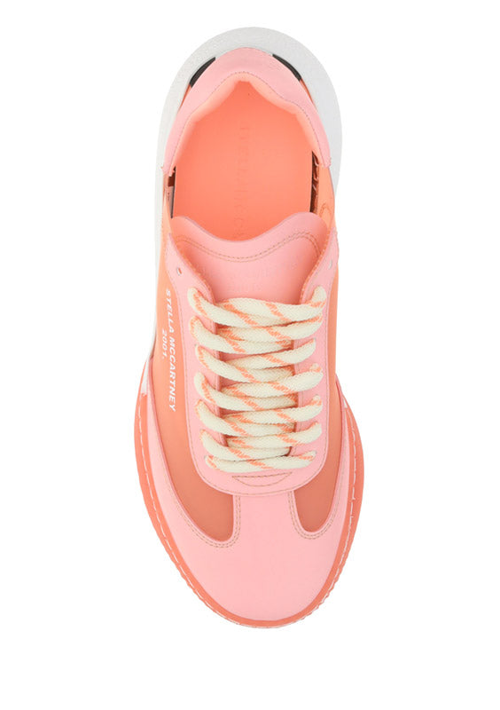 Loop Lace-Up Sneakers - Peach