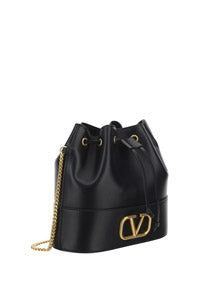 VLogo Small Bucket Bag - Black