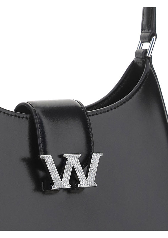 W Legacy Small Hobo In Leather - Black