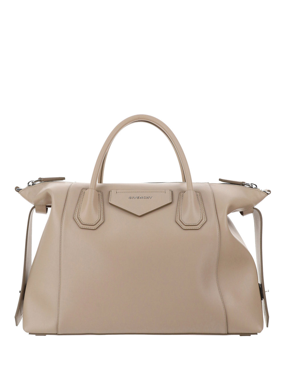 Medium antigona soft bag in smooth leather - Beige