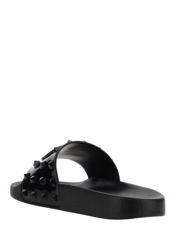 Rubber Summer Vlogo Signature Slide Sandal - Black