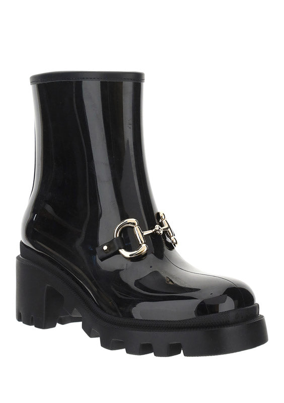 Women's Ankle Boot with Horsebit - Black