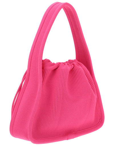 Ryan Small Bag in Rib Knit - Pink