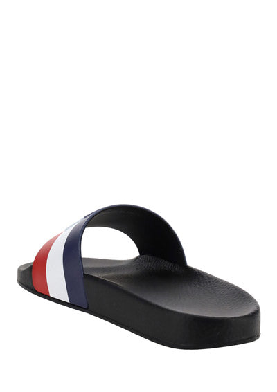 Basile Slide Sandals- Navy