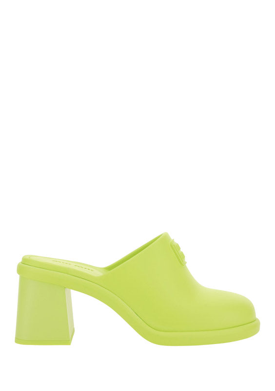 Rubber Mules - Lime Green