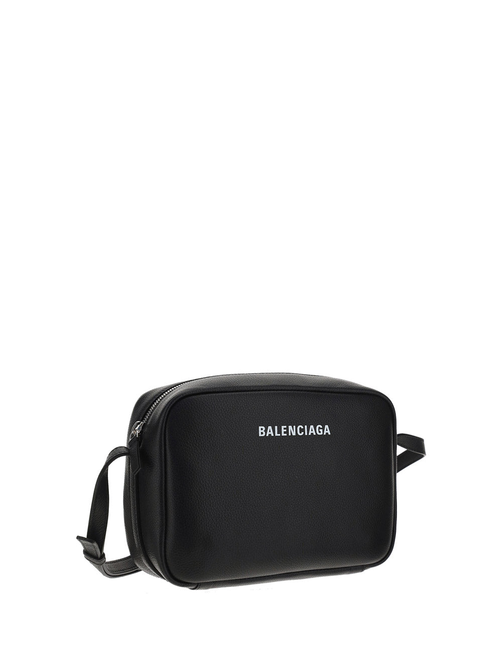 Everyday Medium Camera Bag In Grained Calfskin - Black.