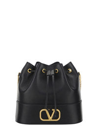 VLogo Small Bucket Bag - Black
