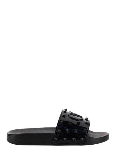 Rubber Summer Vlogo Signature Slide Sandal - Black
