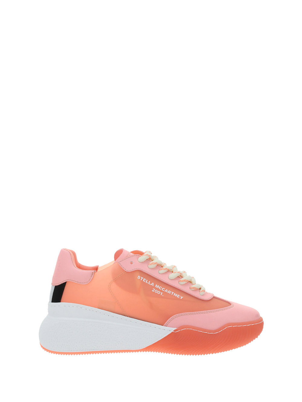Loop Lace-Up Sneakers - Peach