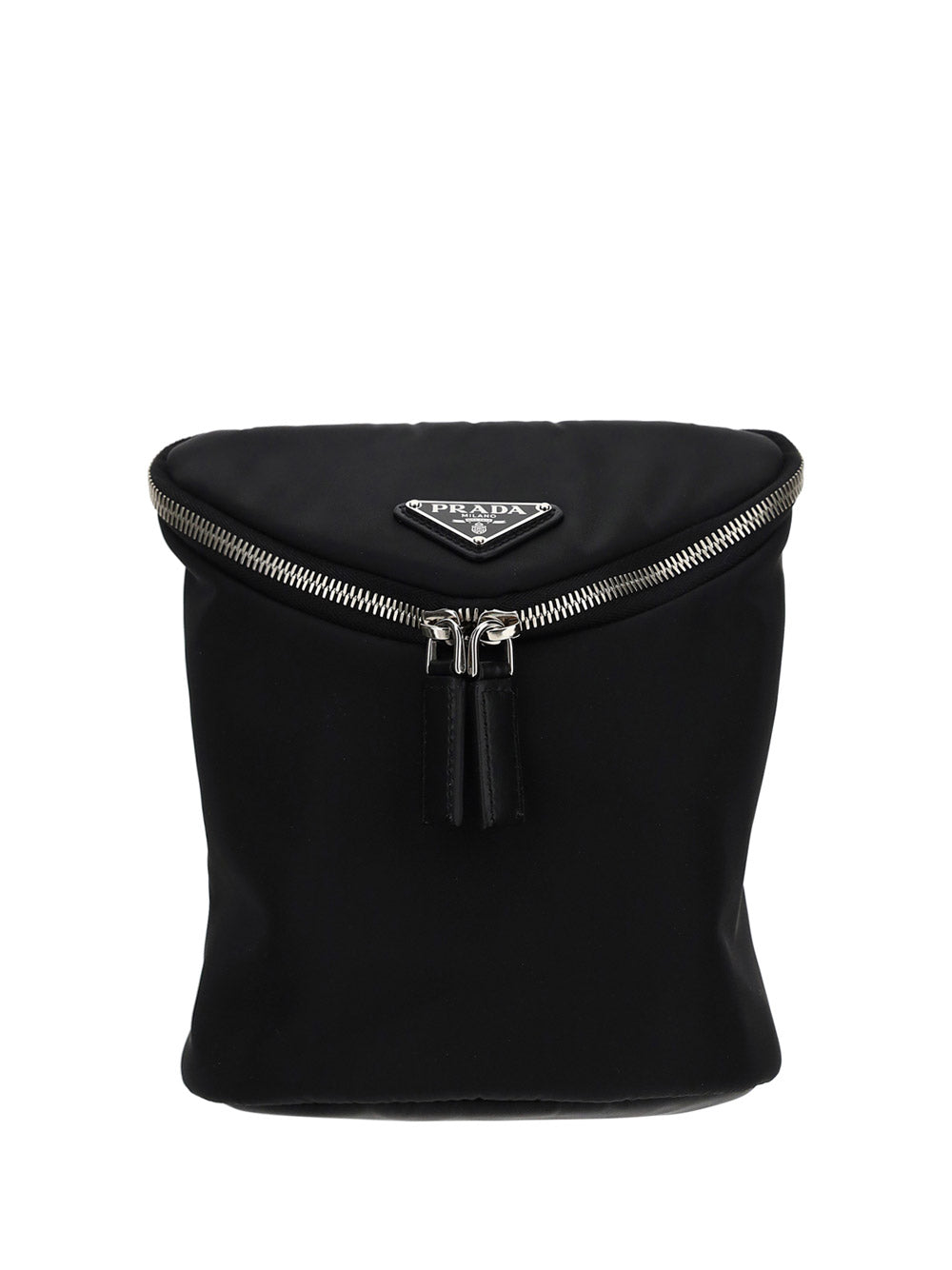 Re-Nylon and Leather Shoulder Bag - Black