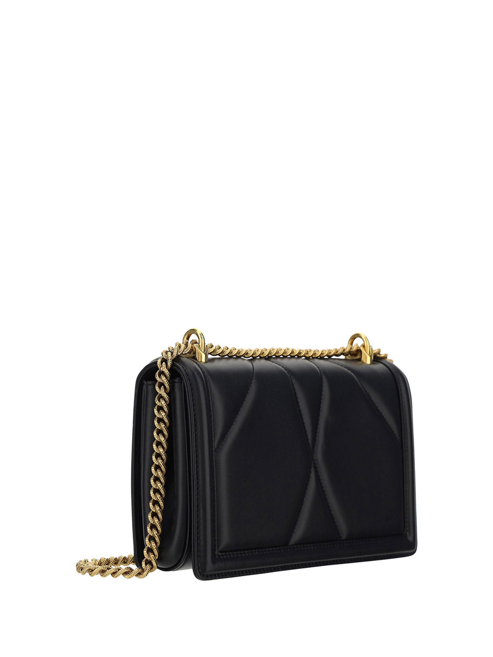 Medium Devotion Side Bag In Matelassé Nappa Leather - Black