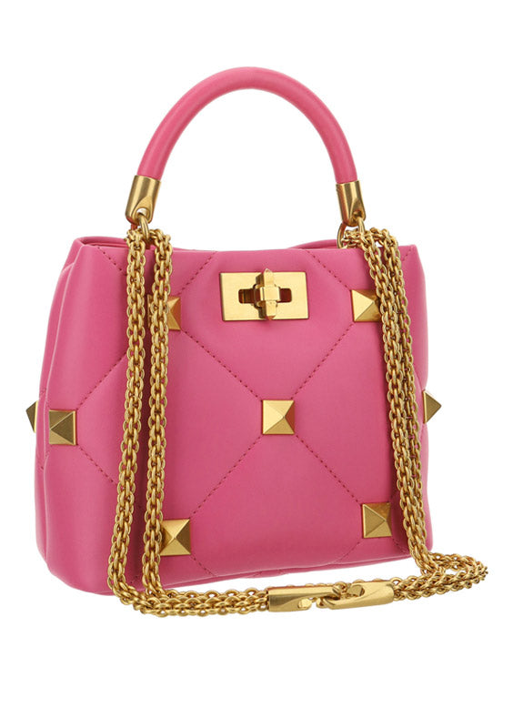 Small Roman Stud The Handle Bag - Pink