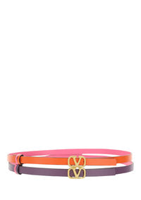 VLogo Signature Double Wrap Belt - Orange / Purple