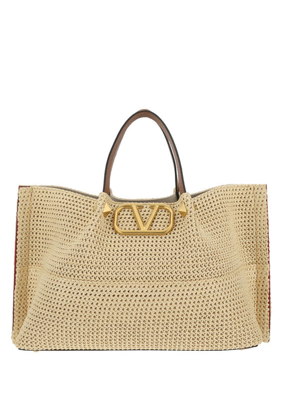 Medium Straw Summer Tote - Natural