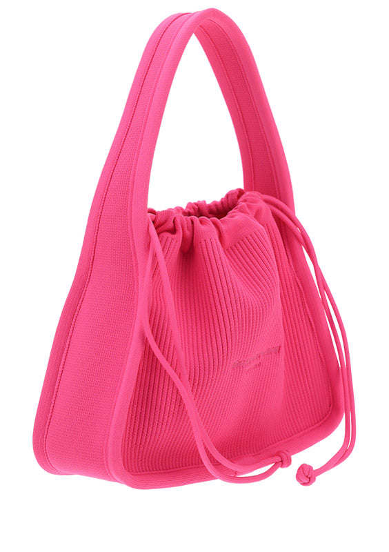 Ryan Small Bag in Rib Knit - Pink