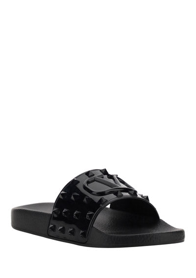 Rubber Summer Vlogo Signature Slide Sandal - Black