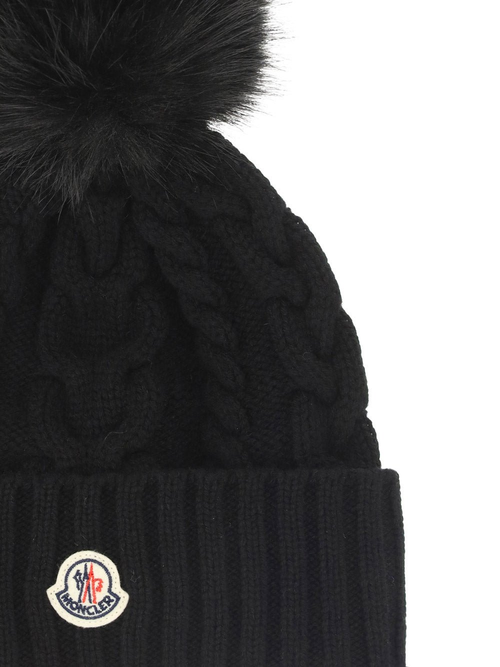 Beanie With Pom Pom - Black