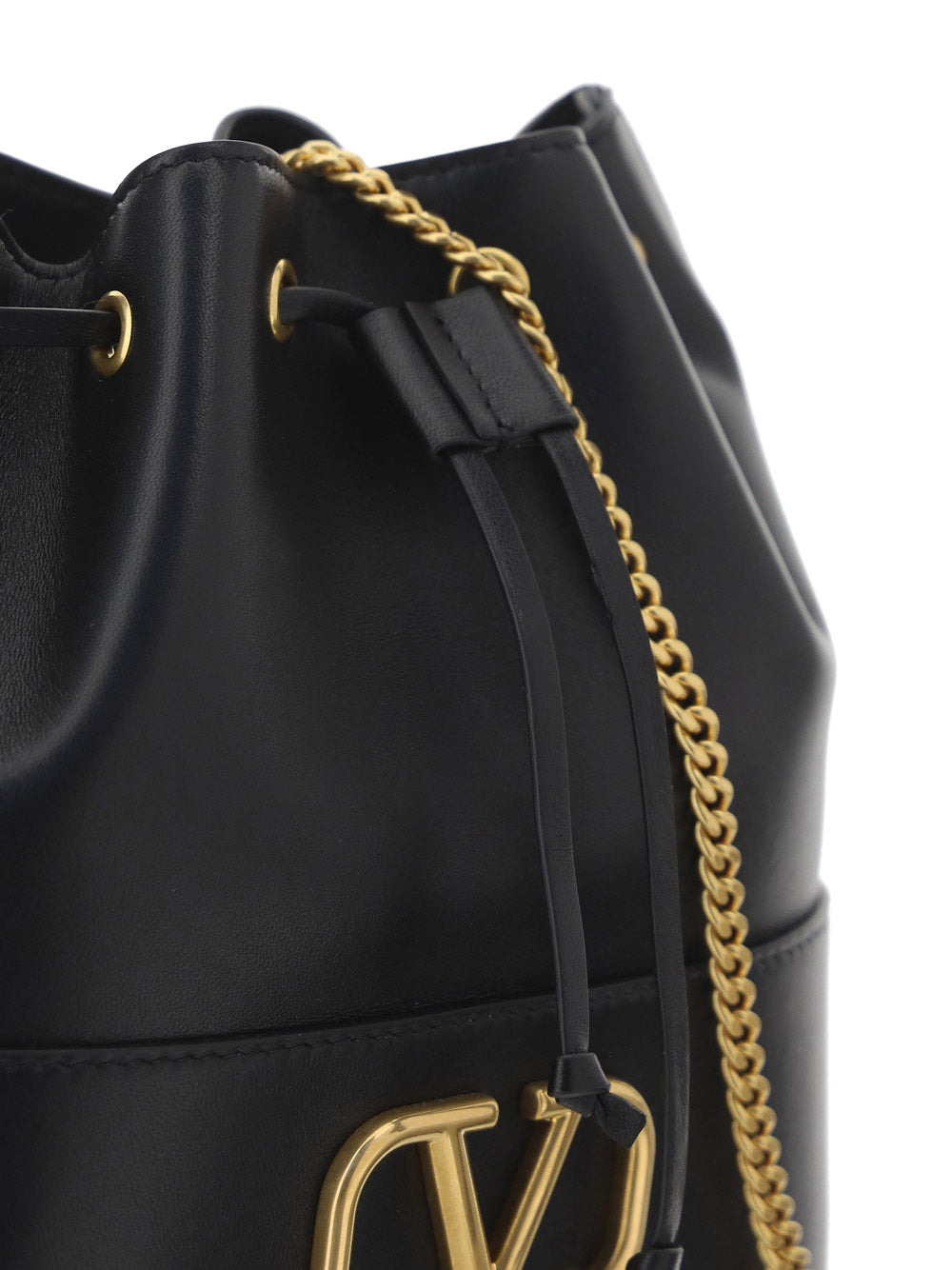 VLogo Small Bucket Bag - Black