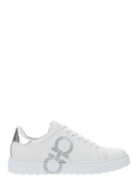 Gancini Sneaker - White / Silver