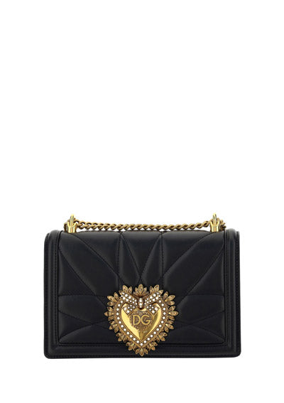Medium Devotion Side Bag In Matelassé Nappa Leather - Black