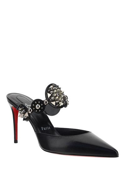 Miss Goldora Embellished Leather Mules